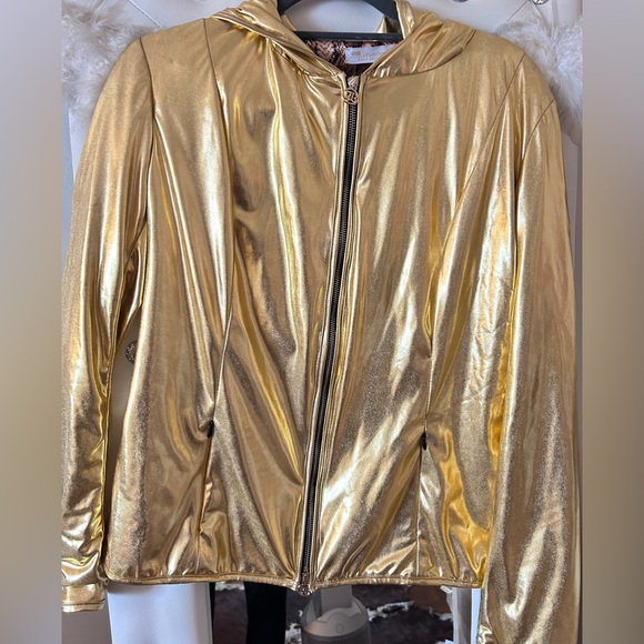 Sport Goddess Alert!Luxurious Brand New Sport Gold Jacket Made in Italy Size L - Picture 4 of 16